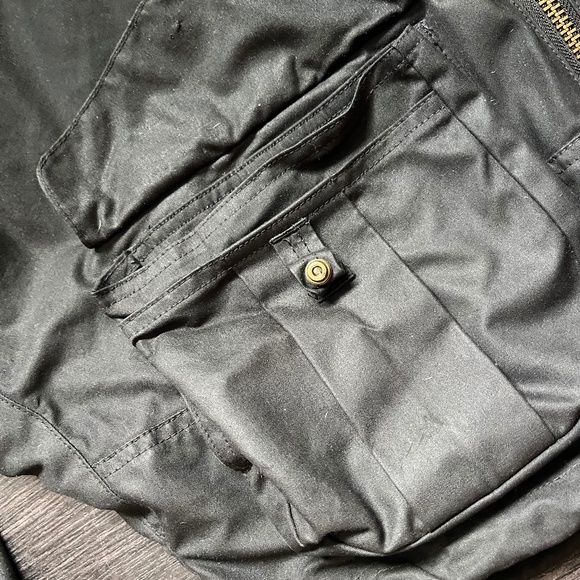 Filson women's shelter cloth short work coat XS black waxed cotton boxy cropped - Picture 5 of 13